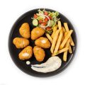 Fischknusperli mit Pommes