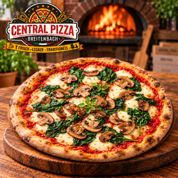 Pizza Spinaci e Funghi